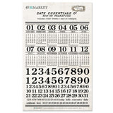 49 And Market - Rub-Ons 6"X8" 2/Sheets - Date Essentials 01