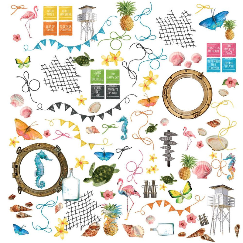 49 And Market - Vintage Aristry Sunburst - Laser Cut Outs  - Elements