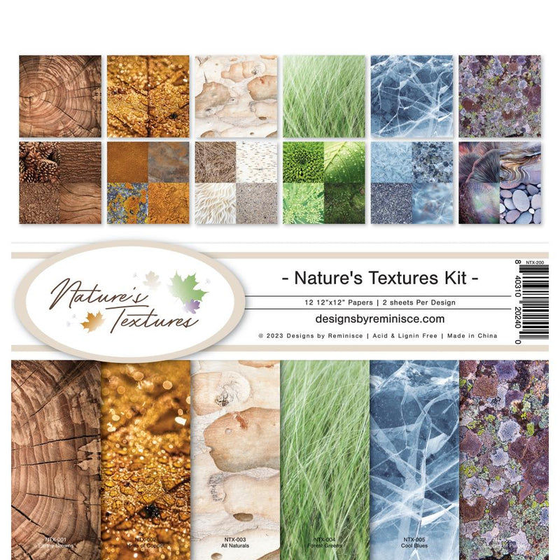 Reminisce - Collection Kit 12"X12" - Nature's Textures