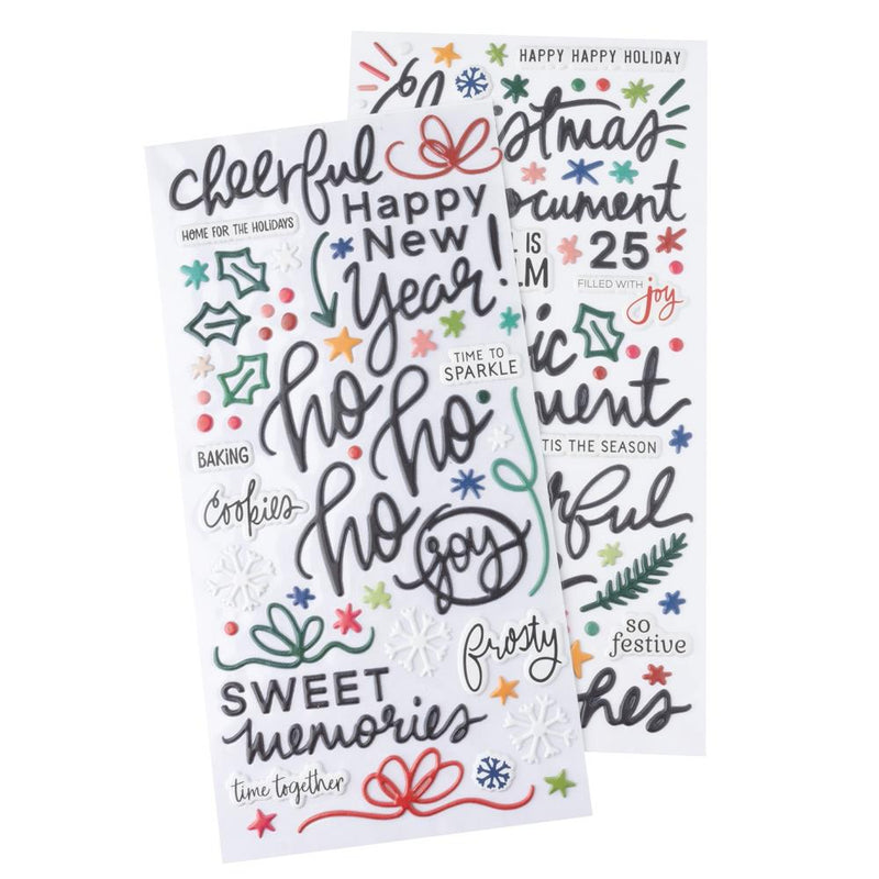 Vicki Boutin - Peppermint Kisses - Thickers Stickers - Ho Ho Ho Phrase - Puffy