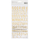 American Crafts - Farmstead Harvest - Thickers Stickers - Alpha - Gold Foil Puffy