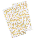 American Crafts - Farmstead Harvest - Thickers Stickers - Alpha - Gold Foil Puffy