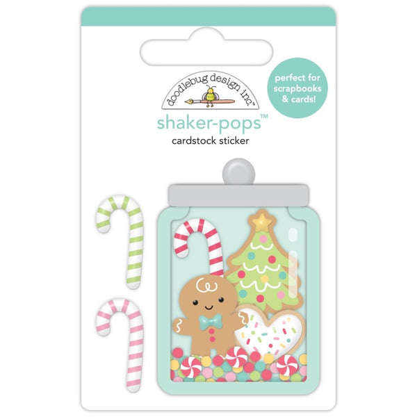 Doodlebug - Gingerbread Kisses - Shaker-Pops 3D Stickers - Holiday Treats