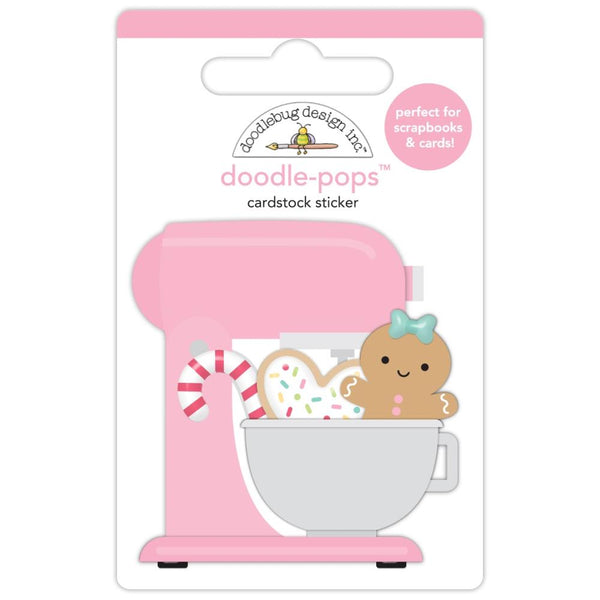 Doodlebug - Gingerbread Kisses - Doodle-Pops 3D Stickers - Baking Spirits Bright