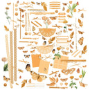49 And Market - Color Swatch: Peach - Laser Cut Outs Elements