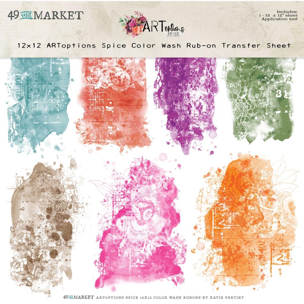 49 And Market - ARToptions Spice - Rub-Ons 12"X12" 1/Pkg - Color Wash