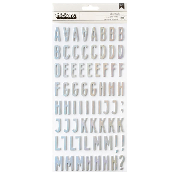 American Crafts - Alpha Thickers - Holographic Foil On Foam