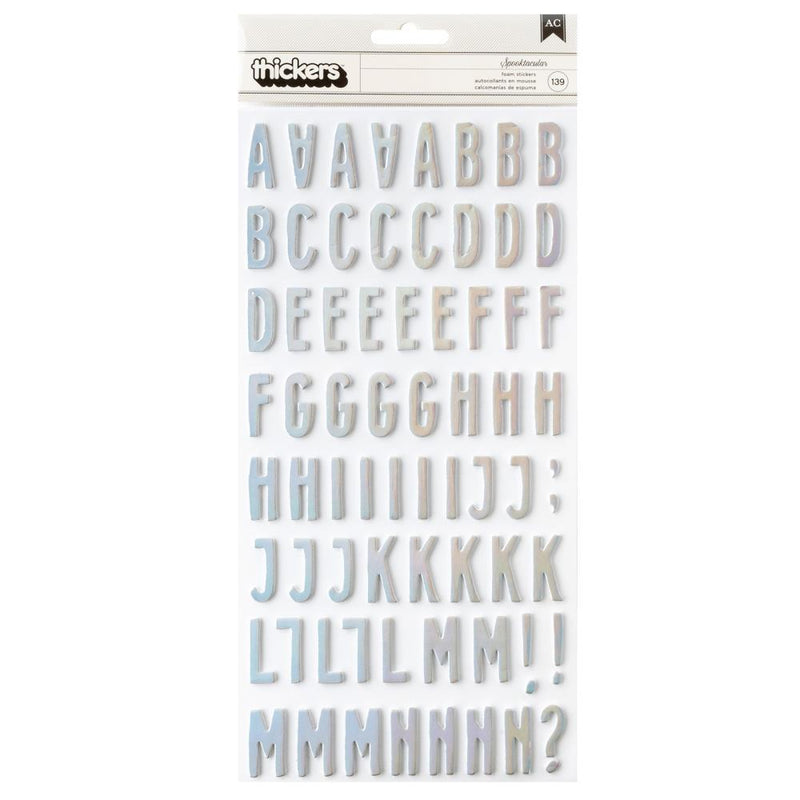 American Crafts - Alpha Thickers - Holographic Foil On Foam