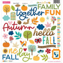 Bella Blvd - One Fall Day - Ciao Chipboard Stickers 12"X12" - Icons