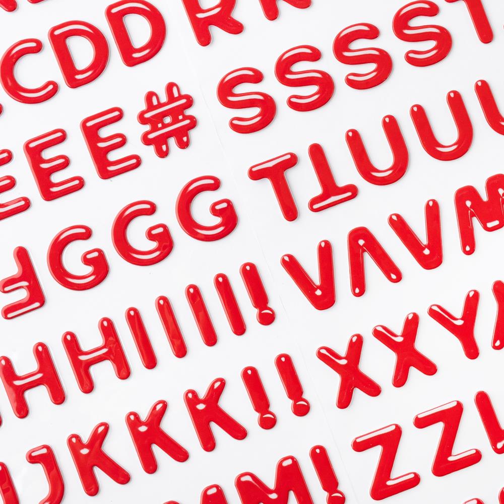 American Crafts - Cutie Pie - Thickers Stickers - Glossy Puffy Alphabet