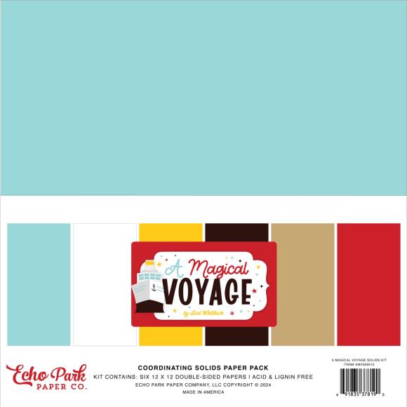 Echo Park - A Magical Voyage - Solids Collection Kit 12"x12"