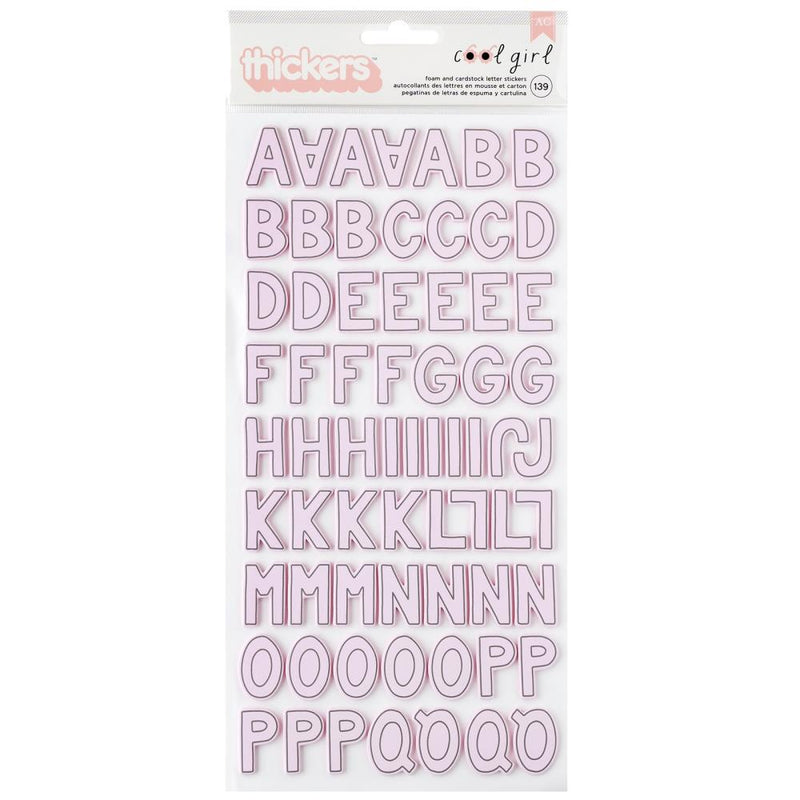 Pebbles - Cool Girl - Thickers Stickers - Alpha