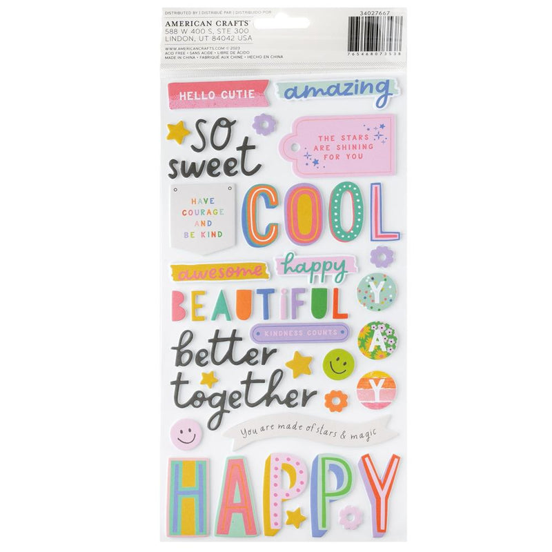 Pebbles - Cool Girl - Thickers Stickers - Phrase