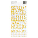 American Crafts - A Perfect Match - Thickers Stickers - Alpha - Gold Foil