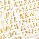 American Crafts - A Perfect Match - Thickers Stickers - Alpha - Gold Foil