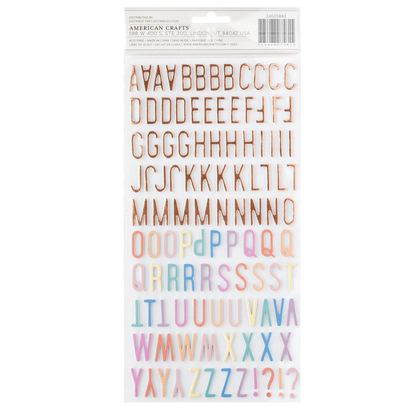 Celes Gonzalo - Rainbow Avenue - Thickers Stickers - Rose Gold Alpha