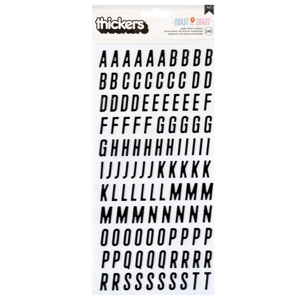American Crafts - Coast-to-Coast - Thickers Stickers - Alpha