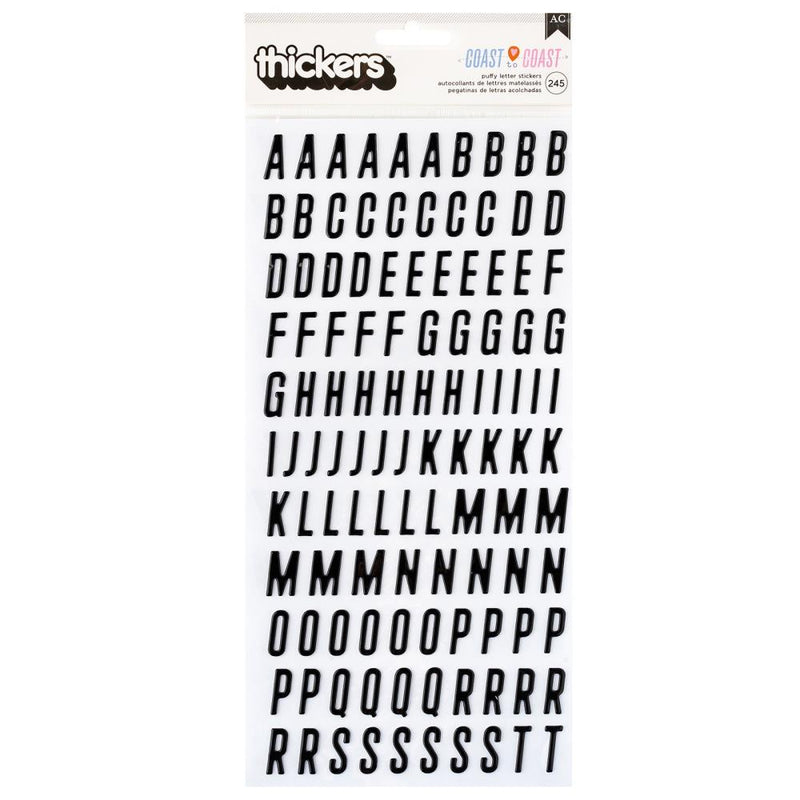 American Crafts - Coast-to-Coast - Thickers Stickers - Alpha