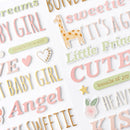 American Crafts - Hello Little Girl - Thickers Stickers - Phrase
