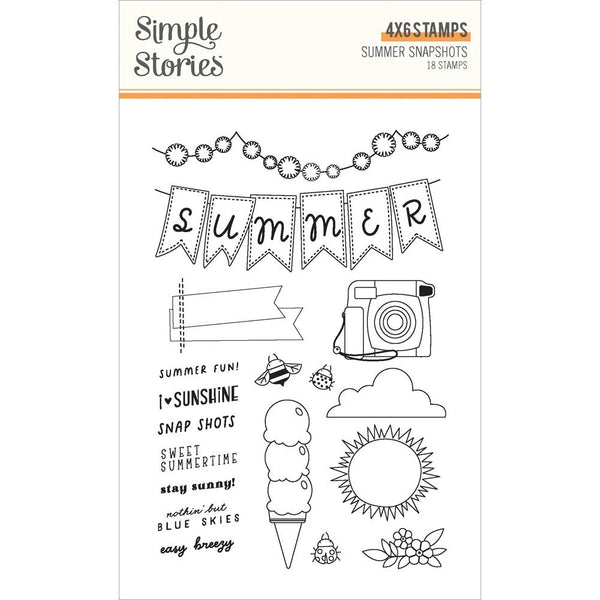 Simple Stories - Summer Snapshot - Clear Stamps