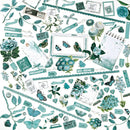 49 And Market - Color Swatch: Teal - Laser Cut Outs Elements