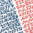 American Crafts - Flags And Frills - Thickers Stickers - Puffy Alpha