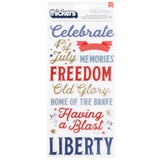 American Crafts - Flags And Frills - Thickers Stickers - Gold Foil Phrase