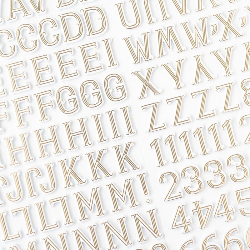 Pink Paislee - Joyful Notes - Thickers Stickers - Gold Foil Alpha