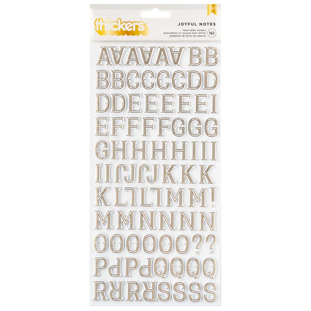 Pink Paislee - Joyful Notes - Thickers Stickers - Gold Foil Alpha