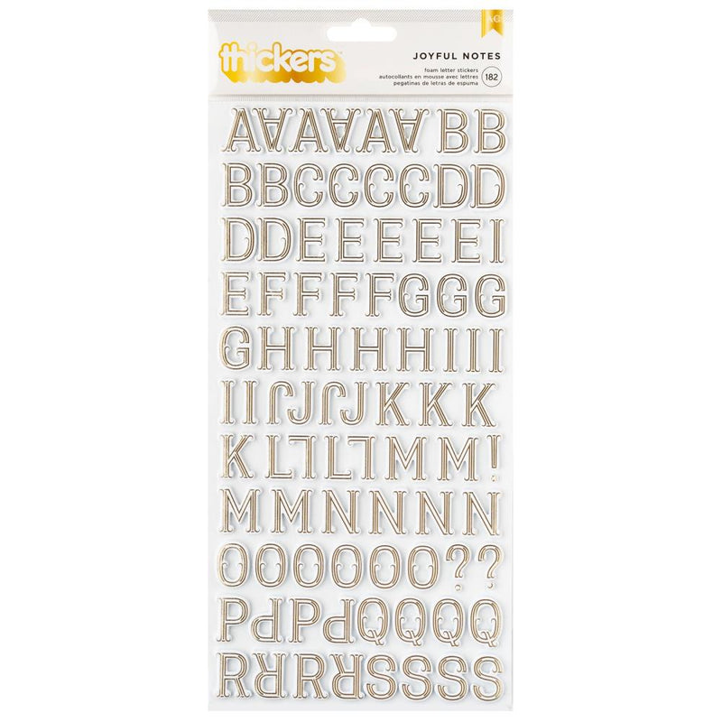 Pink Paislee - Joyful Notes - Thickers Stickers - Gold Foil Alpha