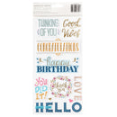 Pink Paislee - Joyful Notes - Thickers Stickers - Gold Foil Phrase