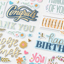 Pink Paislee - Joyful Notes - Thickers Stickers - Gold Foil Phrase