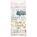 Pink Paislee - Joyful Notes - Thickers Stickers - Gold Foil Phrase