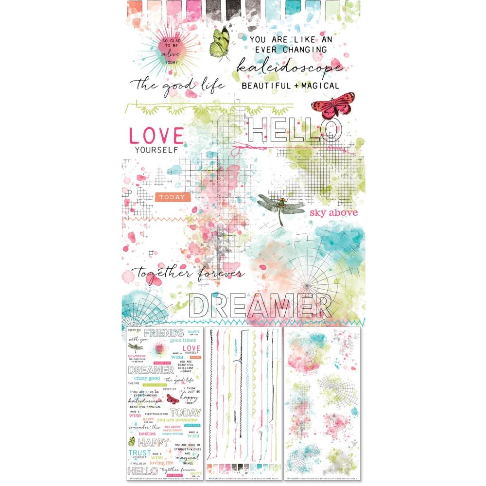 49 And Market - Kaleidoscope - Rub-On Transfer Set - Essentials