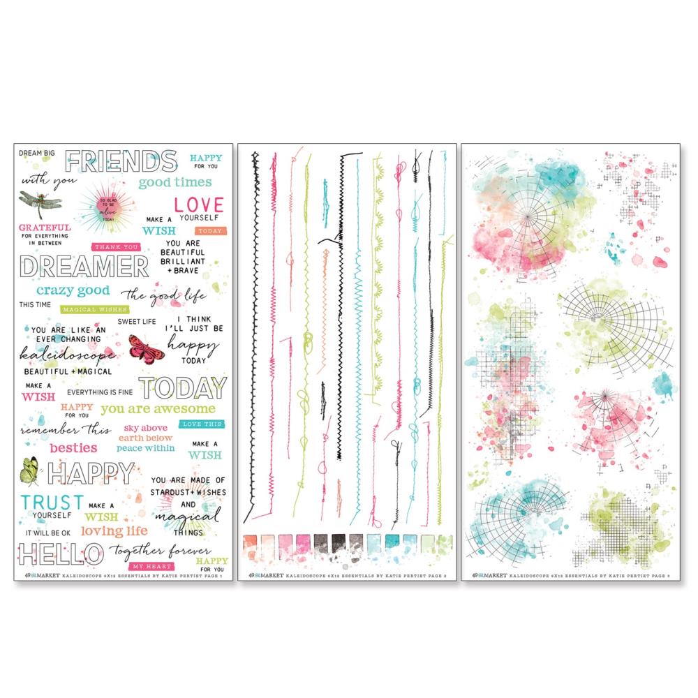 49 And Market - Kaleidoscope - Rub-On Transfer Set - Essentials