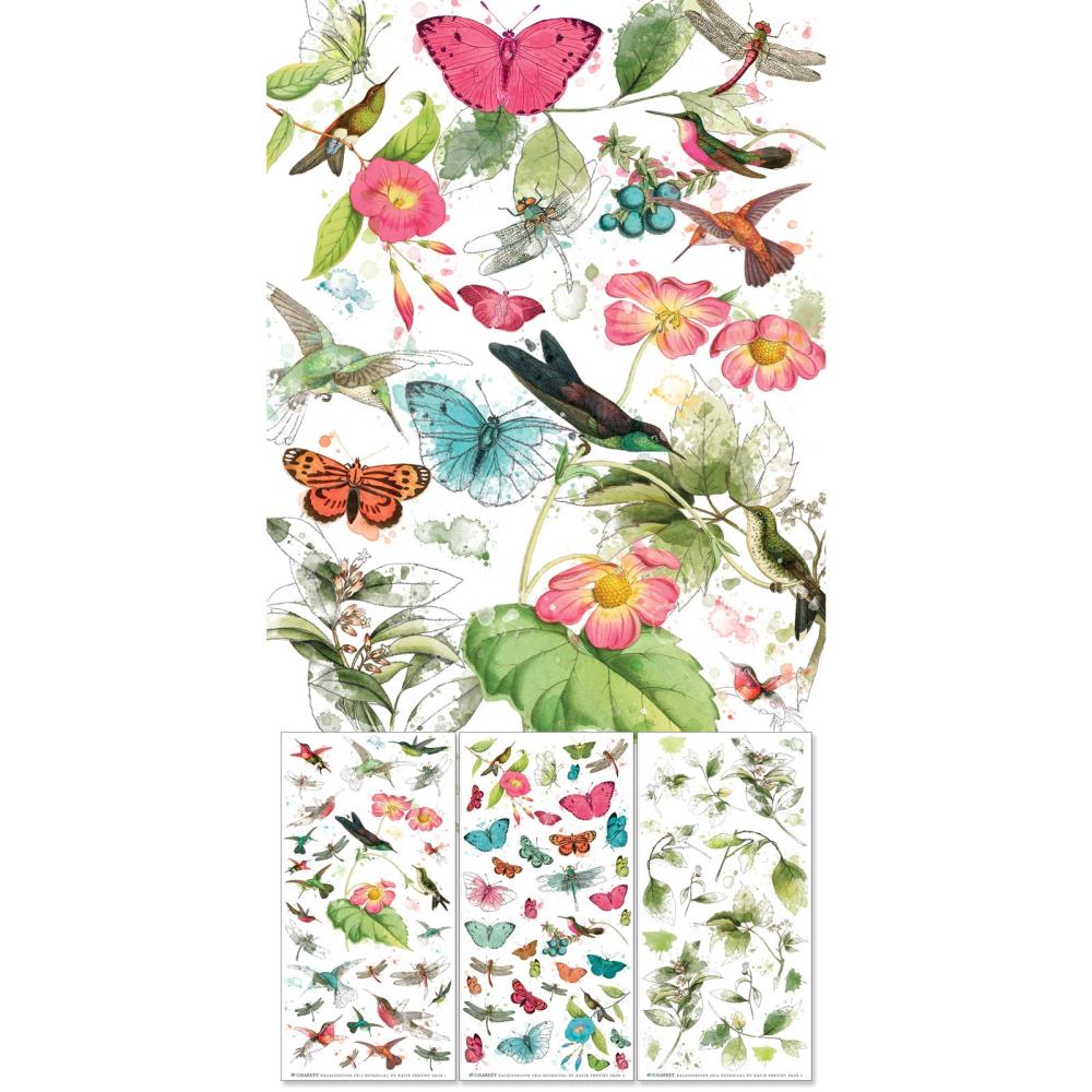 49 And Market - Kaleidoscope - Rub-On Transfer Set - Botanical