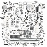49 And Market - Color Swatch: Charcoal - Laser Cut Outs Elements