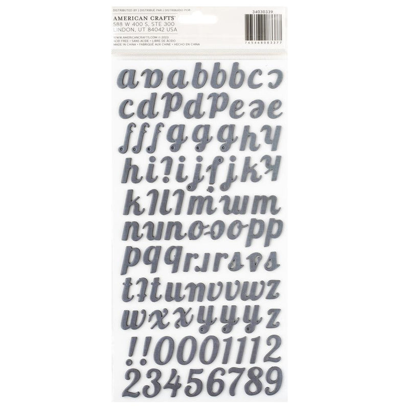 American Crafts - Cedar House - Thickers Stickers - Alpha - Puffy
