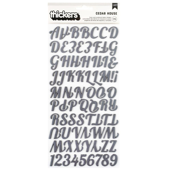 American Crafts - Cedar House - Thickers Stickers - Alpha - Puffy