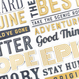 American Crafts - Crafts Cedar House - Thickers Stickers - Gold Foil Phrase