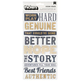 American Crafts - Crafts Cedar House - Thickers Stickers - Gold Foil Phrase