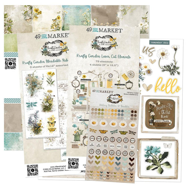 49 And Market - Krafty Garden - Collection Bundle With Custom Chipboard