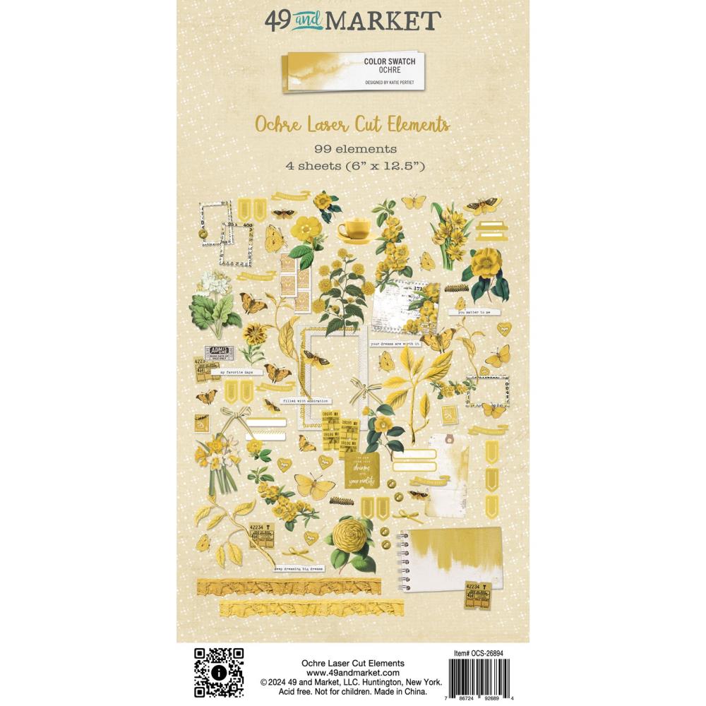 49 And Market - Color Swatch: Ochre - Laser Cut Outs Elements