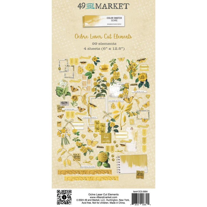 49 And Market - Color Swatch: Ochre - Laser Cut Outs Elements