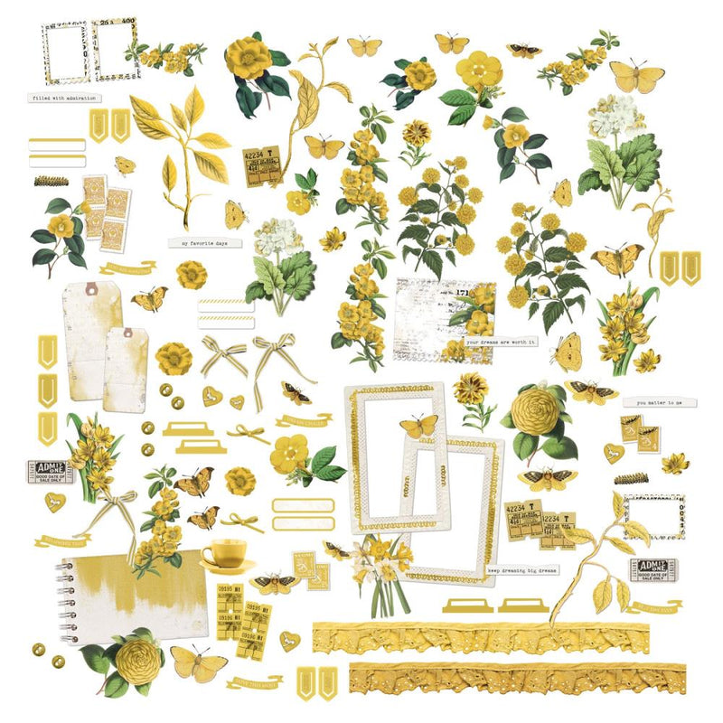49 And Market - Color Swatch: Ochre - Mini Laser Cut Outs Elements