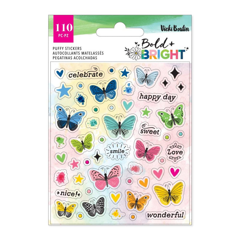 Vicki Boutin - Bold And Bright - Mini Puffy Stickers