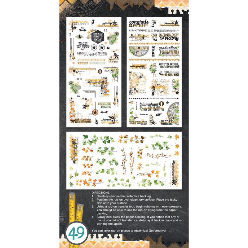 49 And Market - Academia - Rub-On Transfer Set