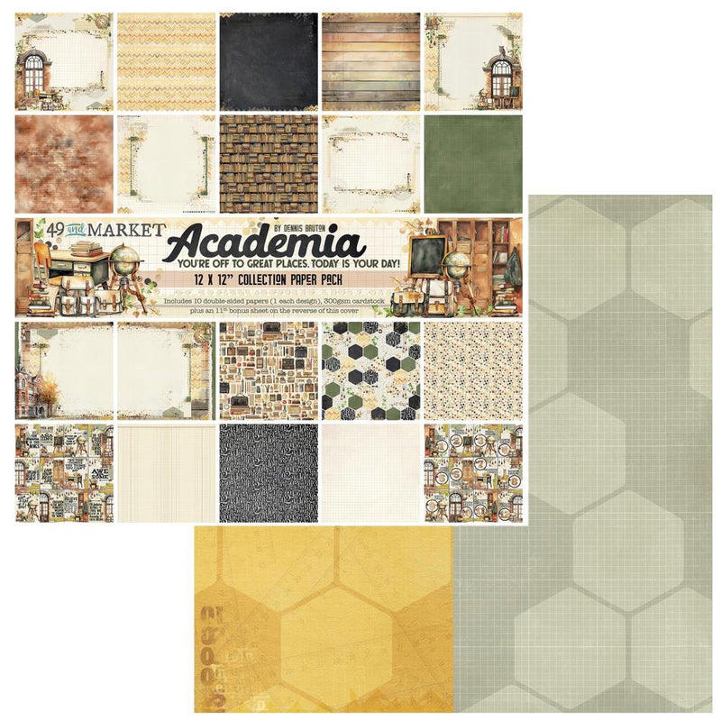 49 And Market - Academia - Collection Pack 12"X12"