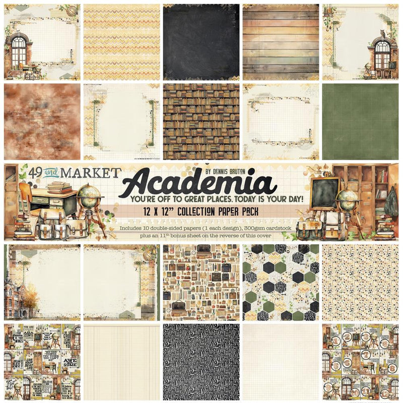 49 And Market - Academia - Collection Pack 12"X12"