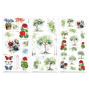 49 And Market - Summer Porch - Rub-on Transfer Set - Botanical